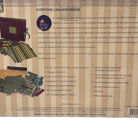 Creating Keepsakes Christmas Scrapbook Kit 30 Page 8 x 8 With Embellisments - Picture 3 of 5